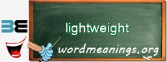 WordMeaning blackboard for lightweight